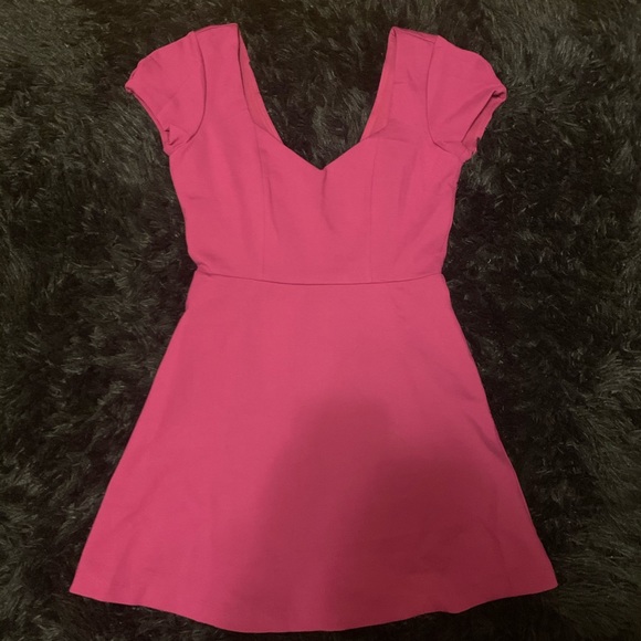 🆕 Urban Outfitters Magenta Skater Dress - Picture 4 of 8